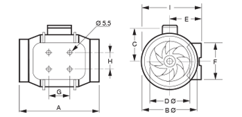 Dimension Drawing for Ecowatt P Series TD-200P-ECOWATT
